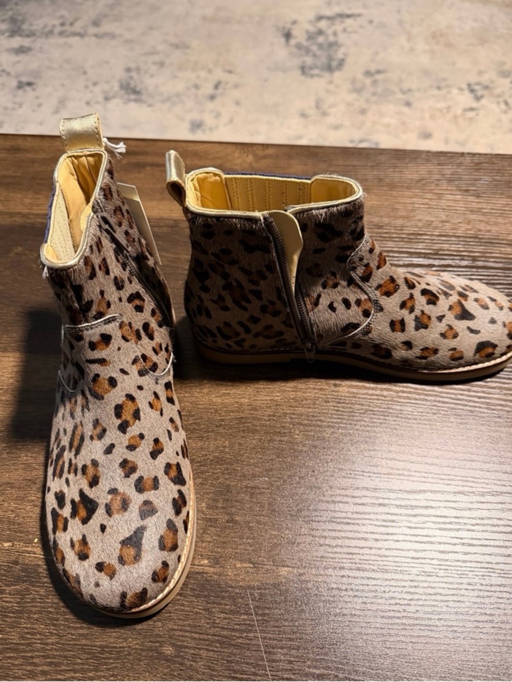 NWT Mini Boden Animal Print Boots Size 34